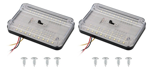 2 Luces Para Interior De Coche, 36 Led, Para Techo Y Techo