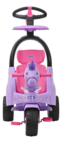 Triciclo Push Car Prinsel Super Trike Unicornio 2 En 1 Color Morado