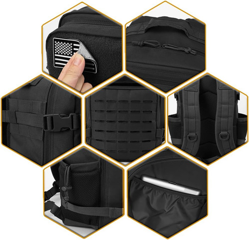 Mochila Táctica Militar Molle 35l/45l Con Soporte Para Botel
