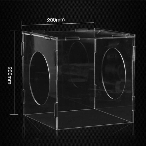 Caja De Polvo De Pulido Cerrada Jaula De Polvo Transparente