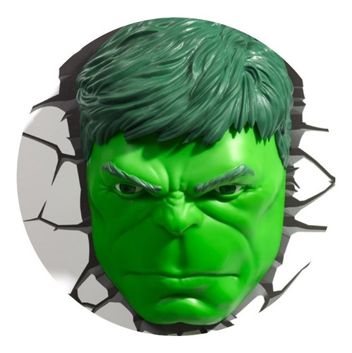 Lámpara Mural 3d Cara De Hulk