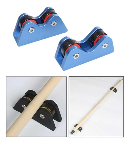 2 Piezas De Comprobador De Rectitud De Billar, Equipo Azul
