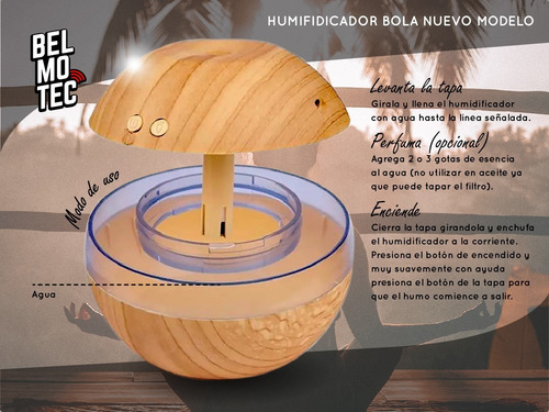 Humidificador Ultrasonico Aroma Difusor Aromatizador Hogar !