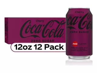 Coca Cola Cherry Zero Sugar 12 Pack Importado Latas 355 Ml