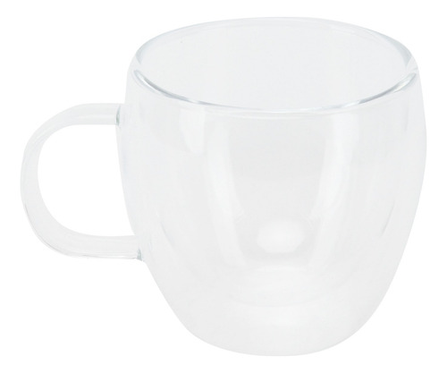 Taza De Agua Con Asa De Vidrio Transparente De Doble Pared