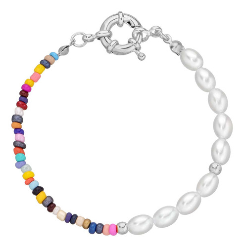 Pulsera Fashion Rice Beads Pearl Line Para Mujer Y Niña, Per