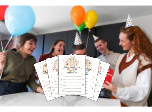 Tarjetas De Invitación De Fiesta De Cumpleaños Para Niños, I