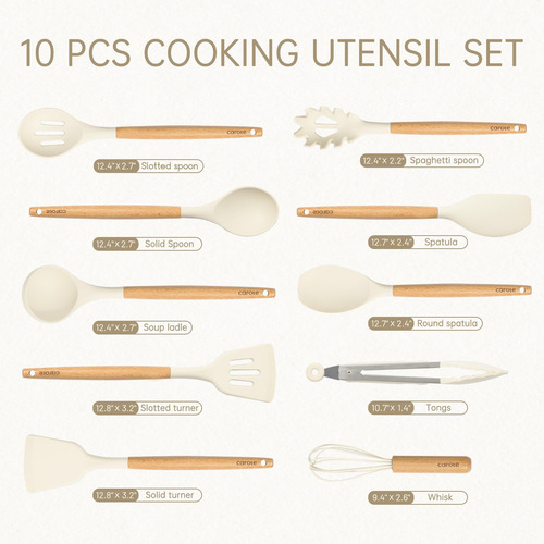 Juego De Utensilios De Cocina De Silicona 10 Piezas Antiad