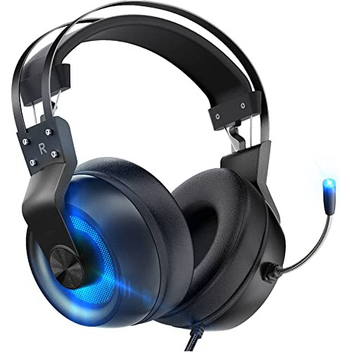 Auriculares Para Juegos Pc, Micrófono Giratorio 360 Con Can