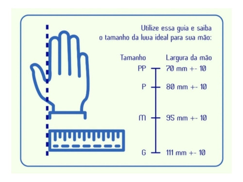 Luva Nitrilica Procedimento Azul Sem Pó Descarpack Tamanho G