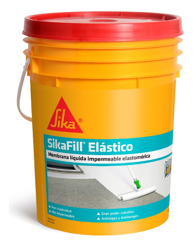 Membrana Líquida Sikafill Elástico 4 Kg Color Gris