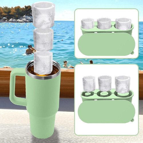 Kit 2 Forma Gelo Molde Para Copo Água Stanley Silicone