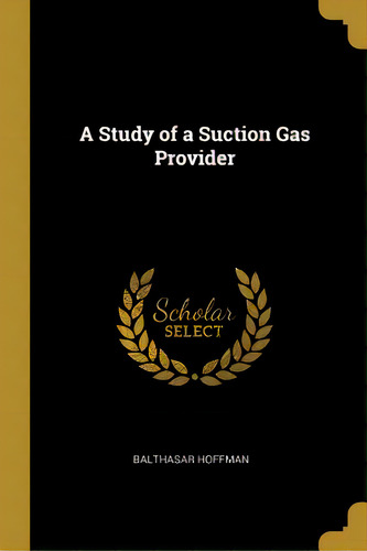 A Study Of A Suction Gas Provider, De Hoffman, Balthasar. Editorial Wentworth Pr, Tapa Blanda En Inglés