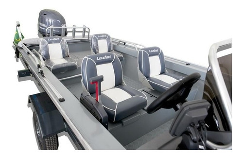 Imagem 8 de 10 de Lancha De Alumínio Marfim 5.5 Clx C/ Motor 60hp Inscr. Estad