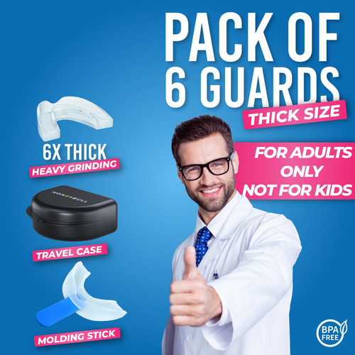 Protector Bucal Para Rechinar Dientes Bruxismo Noche Grueso