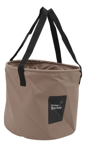 Sand Color Portable Camping Bucket 20l Pvc Folding Water