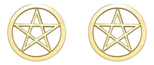 Ruizhen Supernatural Star Pentagram Pentáculo Stud Wicca