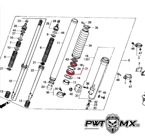 Kit Kit Retenes Suspension Delantera Barral Xr 250 90-04 Cut