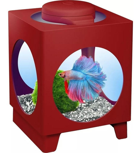 Beteira Tetra Betta Projector Vermelho Led 1,8 Litros