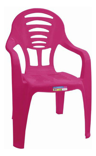 Silla Infantil Con Apoya Brazos Rosado 36x29x56