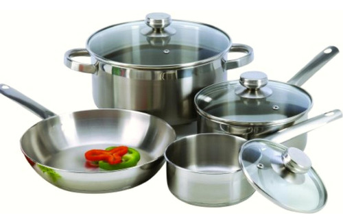 Excelsteel 7 Piece 18/10 Stainless Steel Cookware Color Plateado