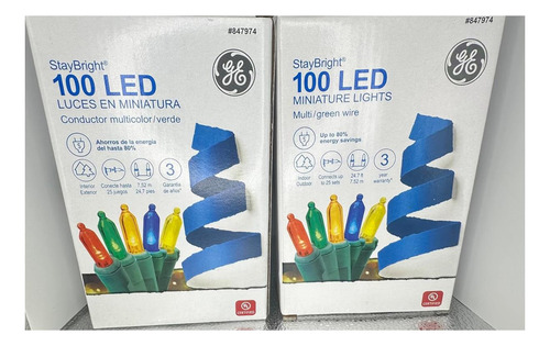 Ge Mini Led Light Set 100 Luces Led De Bombillas Multicolore