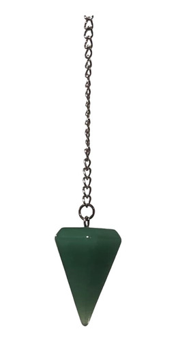 Pendulo De Jade Verde  De 6 Lados