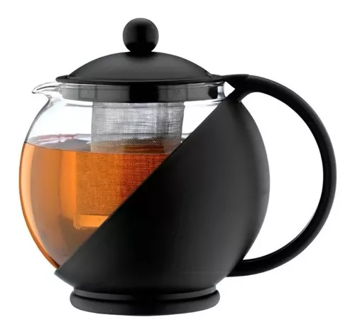 Tetera De Vidrio De 900ml Con Infusor De Acero Te Cafe Hebra