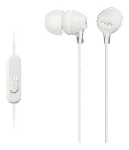 Auriculares Sony Con Micrófono Mdr-ex15ap Color Blanco