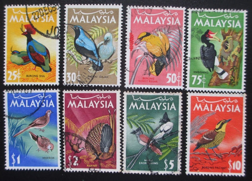 D3378 - Malásia - Fauna Pássaros Yvert Nº 22/9 Circ De 1965
