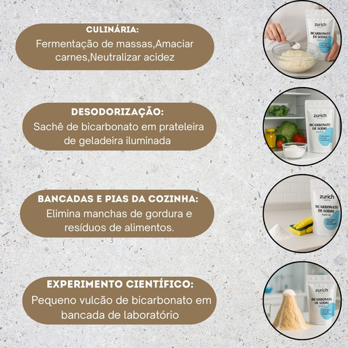 Bicarbonato De Sódio 1kg Industrial Alta Pureza Qualidade