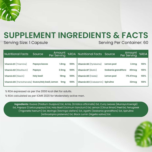 Nutranix Complejo Vitamina B Vegetal 60 Cápsulas Energía