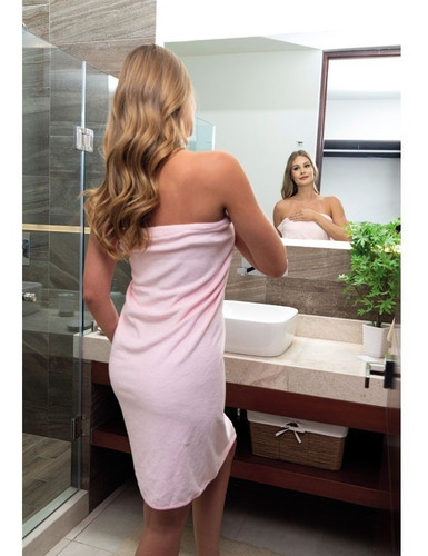 Toalla Mágica Corporal Extrasuave Absorbente Color Rosa Rosa Claro