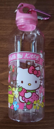 Imagen 2 de 3 de Botella Plastico Rigida Deportiva Hello Kitty Tapa Rosca