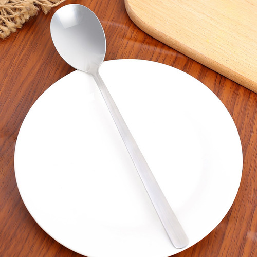 Cuchara Con Forma De Tenedor De Acero Inoxidable, Mango Larg