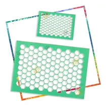 Comprar Set Stencil Plantilla Panal Abeja Aerografo Pincel Repostero