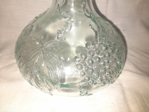Antiguo Botellon De Vidrio Para Vino Transparente (Usado)