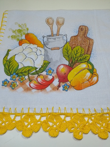 Panos De Prato Com Bicos De Crochê Kit Com 30 Unidades