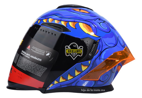 Casco Abierto 3/4 Noss Ns-705 Dokebi Azul