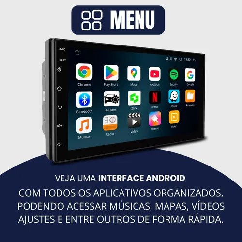 Central Multimidia Universal 7p Carplay 4gb 64gb Android