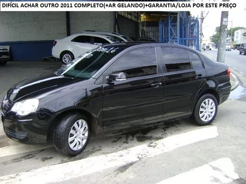 Volkswagen Polo Sedan 2011 1.6 Flex Completo Top Preto Ar