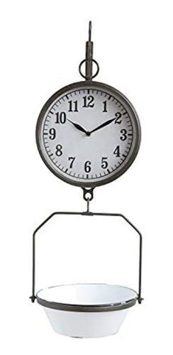 Reloj De Pared, Diseño De Balanza Decorativa, Color Blanco