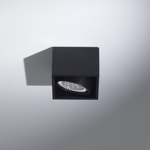 Plafon Ar111 Aluminio Berdy 1 Luz Cardanico Gu10 Color Negro