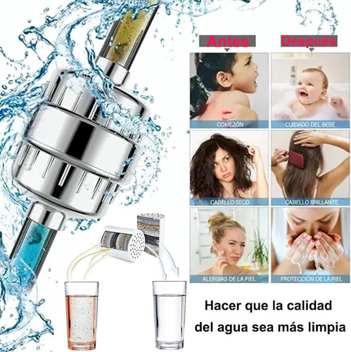 Filtro Universal Nivel 15 De Agua De Ducha Con 2 Elementos