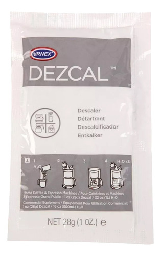 5pack Urnex Dezcal 28g C/u Descalsificador Para Cafeteras