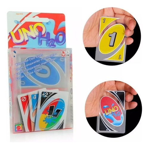 Juego De Cartas Uno H2o Impermeables Transparentes