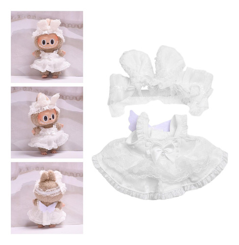 Vestido De Encaje Para Muñecas, Diadema Con Orejas De