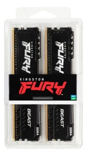Memória Ram Kingston Fury Beast Black Ddr4 2x16 32gb 3200mhz