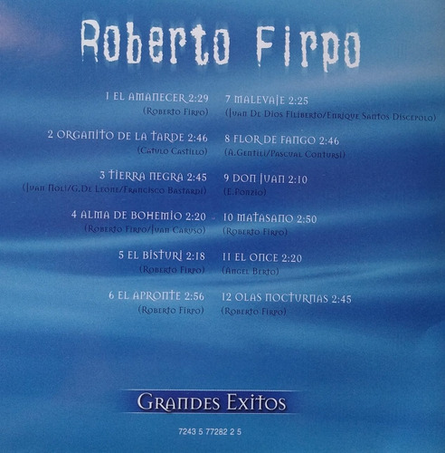 Roberto Firpo Cd Original Grandes Éxitos Tango