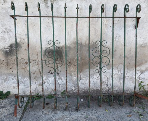 Reja Hierro Forjada Varilla Cuadrada Antigua Verde (Usado)
